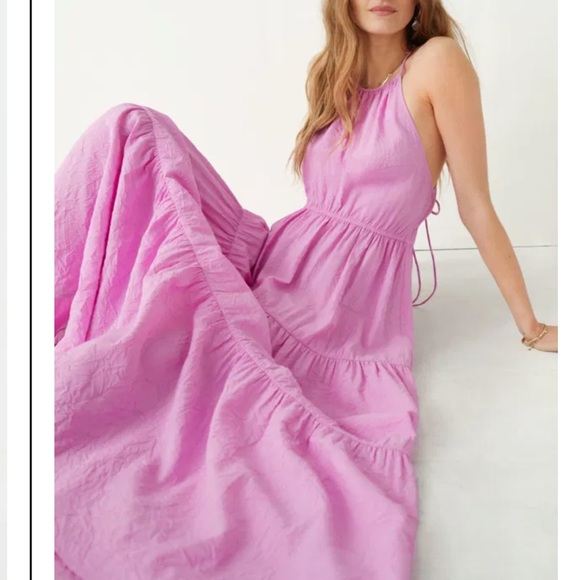 & OTHER STORIES Strappy Tiered Maxi Dress Size 4 - Picture 2 of 13